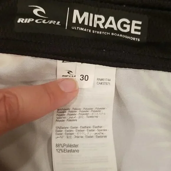 RIP CURL Mirage Subtropic Swim Trunks ~ Swim Shorts Tropical Parrot Print 30 NWT